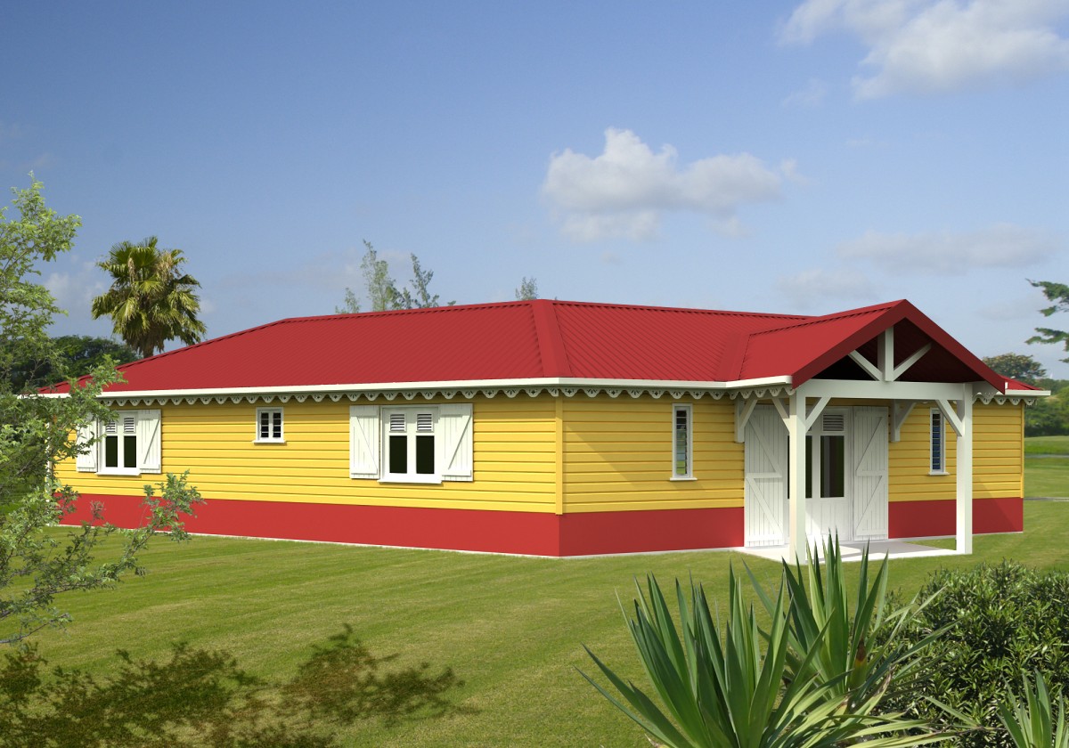 Maisons Caribois modèle Aeria façade arrière